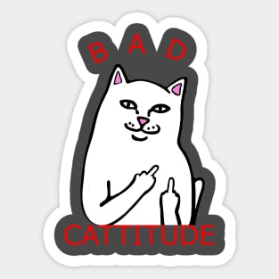 BAD CATTITUDE Sticker